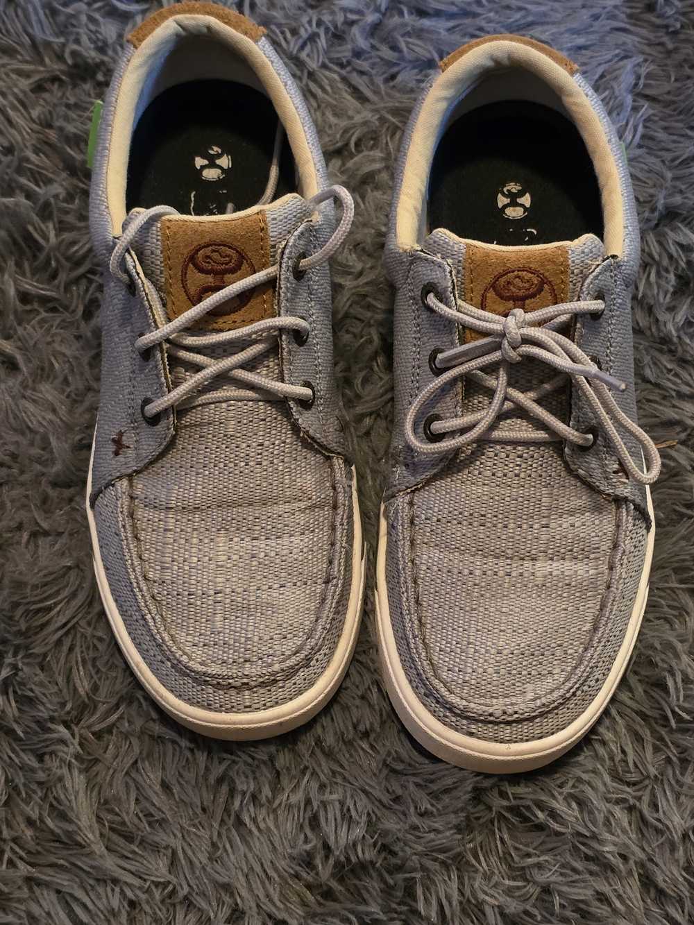 Canvas Lace-Up Shoes - Light Blue by Twisted X SZ 7.5